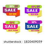 set of colorful modern sticker. ... | Shutterstock . vector #1820409059