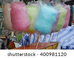 cotton candies in wooden stick