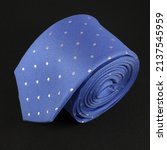 Blue Color Neck Tie Rolled...