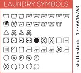 laundry symbols set. vector... | Shutterstock .eps vector #1776616763