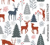 Christmas Seamless Pattern With ...