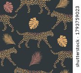 seamless tropical  pattern with ... | Shutterstock .eps vector #1793759023