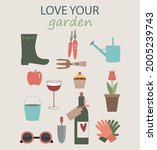 gardeners equipment set of... | Shutterstock .eps vector #2005239743