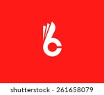letter b c fingers vector sign. ... | Shutterstock .eps vector #261658079