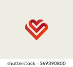 heart vector symbol. valentines ... | Shutterstock .eps vector #569390800