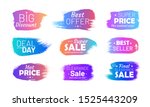 colorful retail labels set in... | Shutterstock .eps vector #1525443209
