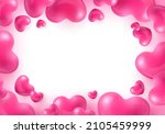 glossy heart shaped pink... | Shutterstock .eps vector #2105459999
