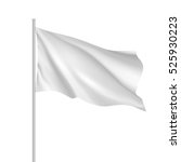 white waving flag template.... | Shutterstock .eps vector #525930223