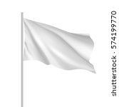 white waving flag template.... | Shutterstock . vector #574199770