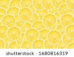 Lemon Slices Background. Yellow ...