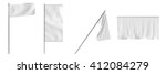 set  collection white flags and ... | Shutterstock . vector #412084279