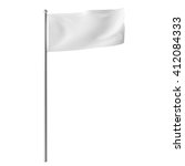 blank  mock up white flag... | Shutterstock . vector #412084333