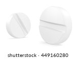 two pills close up isolated on... | Shutterstock . vector #449160280
