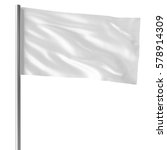 white flag on flagpole flying... | Shutterstock . vector #578914309