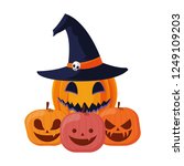happy halloween celebration | Shutterstock .eps vector #1249109203