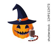 happy halloween celebration.... | Shutterstock .eps vector #1249112473