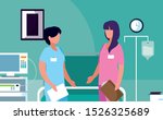 female medicine workers in... | Shutterstock .eps vector #1526325689