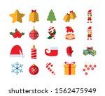merry christmas icon set pack ... | Shutterstock .eps vector #1562475949