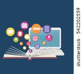 elearning online education icon ... | Shutterstock .eps vector #542202559