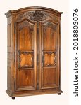 Small photo of Armoire ornate wood with clipping path