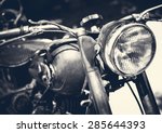 Vintage Motorbike  Focus On A...