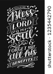 hand lettering bless the lord ... | Shutterstock .eps vector #1235442790