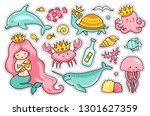 Set Of Sea Cartoon Characters....