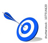 concept or conceptual blue dart ... | Shutterstock . vector #107514620