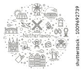 holland flat icons set | Shutterstock .eps vector #1009692739