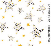 seamless pattern with stars.... | Shutterstock .eps vector #2143161109