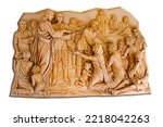 Jesus and disciples relief sculpture Indian style