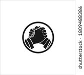handshake logo design icon... | Shutterstock .eps vector #1809488386