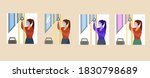 a person in public transport... | Shutterstock .eps vector #1830798689