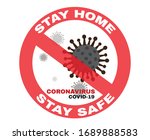 stay home  stay safe to stop... | Shutterstock .eps vector #1689888583