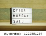 cyber monday alphabet letter on wooden background