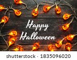 happy halloween alphabet letter ... | Shutterstock . vector #1835096020