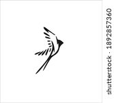 Sparrow Bird Symbol. Logo...
