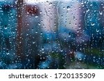 Raindrops On Window Glass....