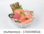 Small photo of Sashimi is the japannese food. It is raw fish. Nowaday,Sashimi is the popular dish in Japan and anothe countries.