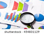 business charts blue | Shutterstock . vector #454831129