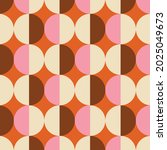 70s retro seamless pattern in... | Shutterstock .eps vector #2025049673