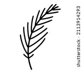 coniferous tree branch vector... | Shutterstock .eps vector #2113914293