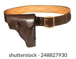 Belt with holster isolated on...