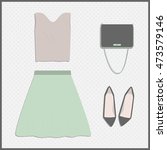 clothing set. vector... | Shutterstock .eps vector #473579146