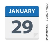 january 29   calendar icon  ... | Shutterstock .eps vector #1235747530