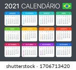 2021 calendar   brazilian... | Shutterstock .eps vector #1706713420