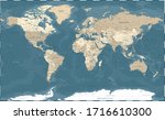 world map vintage political  ... | Shutterstock .eps vector #1716610300