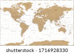world map vintage golden... | Shutterstock .eps vector #1716928330