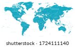 world map political   vector... | Shutterstock .eps vector #1724111140