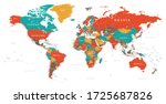 world map vintage political  ... | Shutterstock .eps vector #1725687826